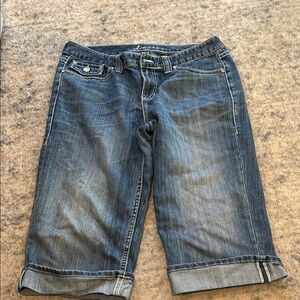 INC International Concepts Dark Blue Cropped Jeans